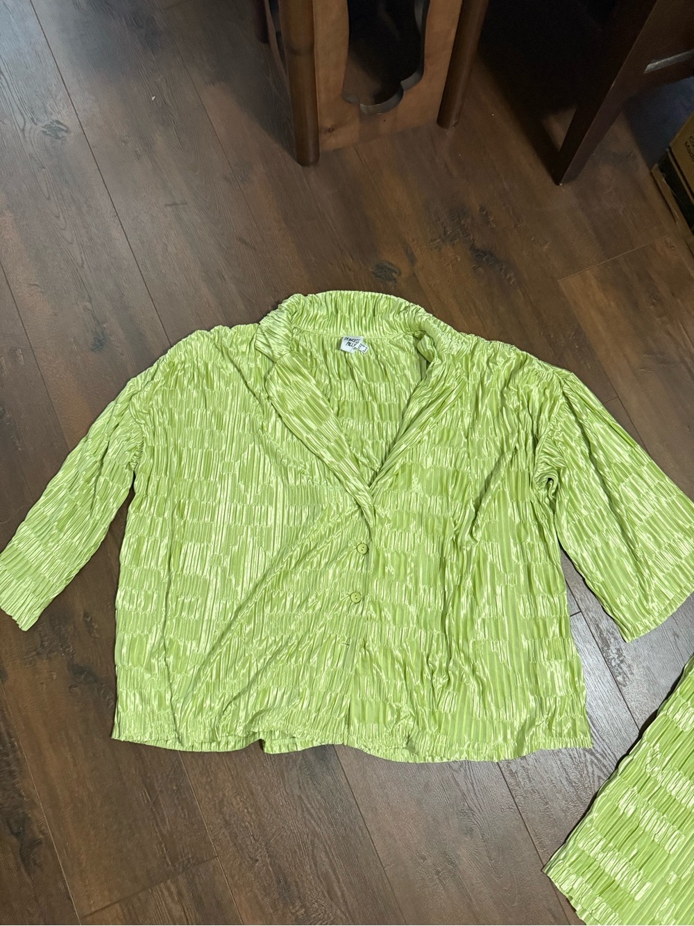 Princess Polly Lime Green Pleated Blouse & Pant Set